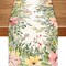 Spring Linen Table Runner 13x72 Inch – Watercolor Floral Design for Seasonal, Holiday, Kitchen, Dining Room, Mantel, and Farmhouse Home Décor